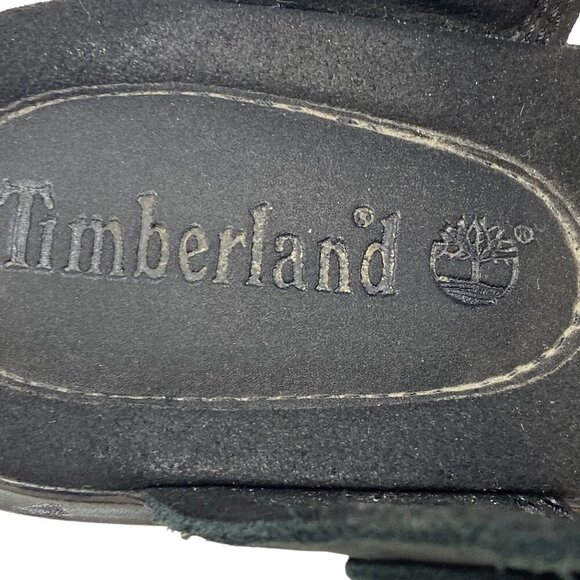 TIMBERLAND Women Platform Size 8 Black Koralyn Buckle Wedge Leather Sandals - Picture 9 of 13